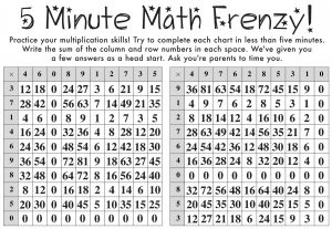 Math Frenzy - Multiplication Answer