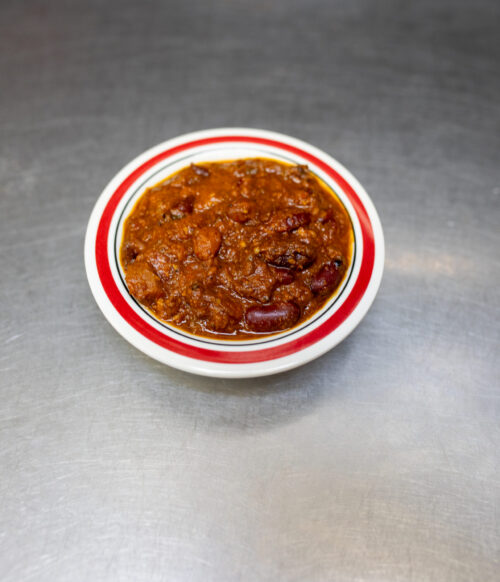 Cup of smoked brisket chili